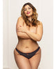 Załaduj obraz do przeglądarki galerii, Lace Panty w/Heart Cut Out Back &amp; Pearl Chain Detail - Black 1X/2X
