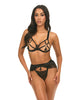 Charger l'image dans la visionneuse de la galerie, Annika Open Cup 2 pc Set w/Fringe and Tassel Detail - Black L/XL
