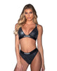 Indlæs billede i gallerifremviser, Playboy Disco Fever Rhinestone Bralette w/Thong 2 pc Set - Black SM
