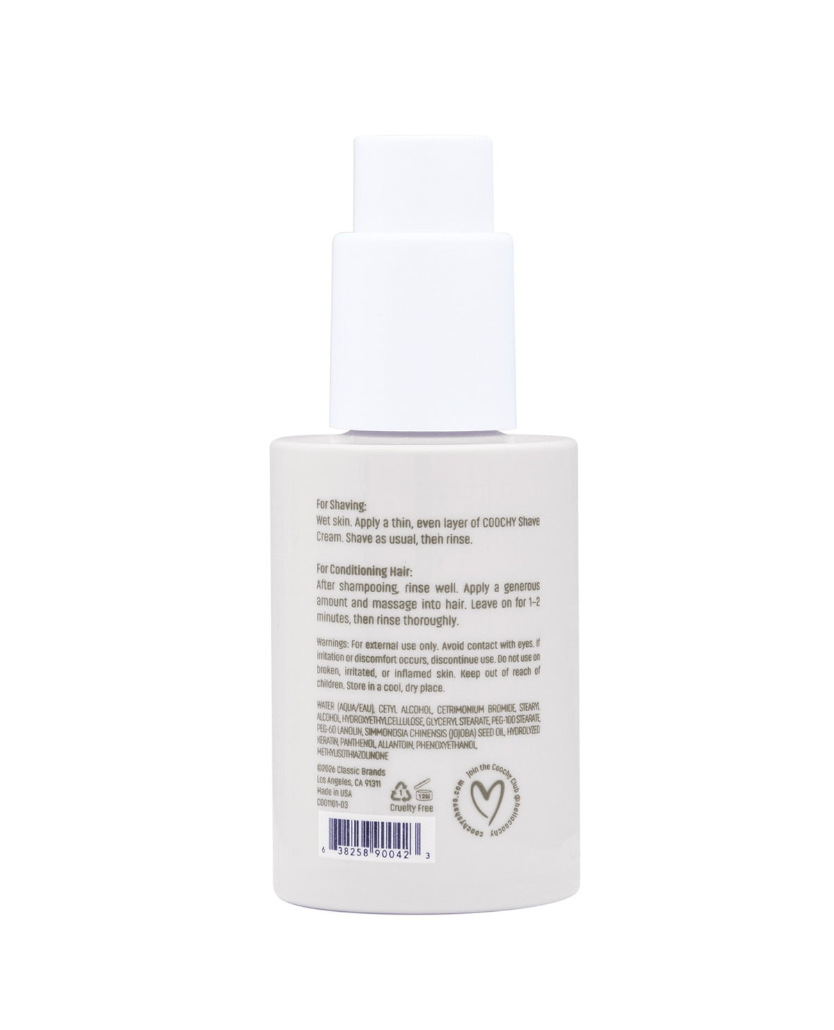 Coochy Au Natural Shave Cream For Sensitive Skin Smooth Comfort Lather