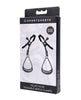 Lataa kuva gallerian katseluohjelmaan, Sportsheets Velvet Noir Tuggable Nipple Clamps - Black
