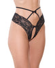 Cargue la imagen en el visor de la galería, Lace Hipster Panty w/Bow Detail - Black SM
