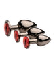 Cargue la imagen en el visor de la galería, Creature Cocks - Sinister Eyes Red Eye Metal Butt Plug Set
