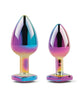 Carica l'immagine nel visualizzatore Galleria, Gemsations 2 pc 2.75" &amp; 3.25" Chrome Anal Training Set - Rainbow
