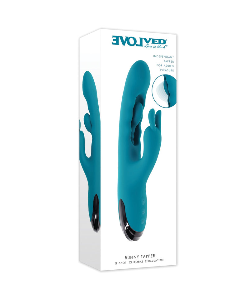 Ladda bilden i Galleri Viewer, Evolved turkos rabbit-vibrator med oberoende klitorismotor
