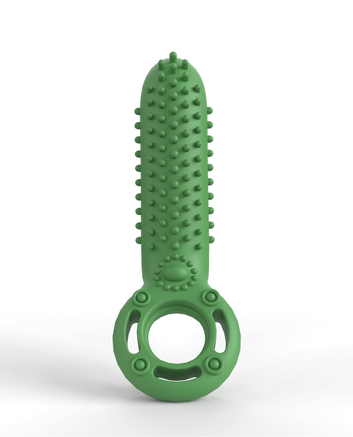 Inel pentru penis vibrator Screaming O Ride The Pickle, verde