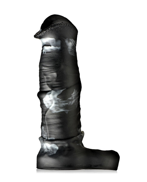 Creature Cocks Stallion Estensione del Pene in Silicone 1" - Nero/Argento Grande