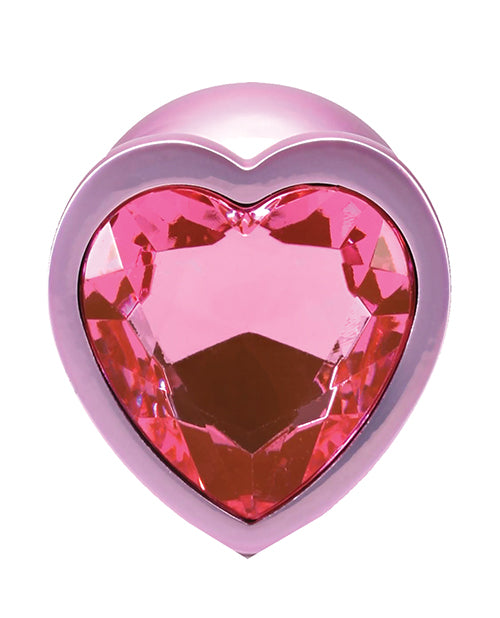 Booty Bling Jeweled Metal Anal Plug Medium Pink For Comfortable Fit