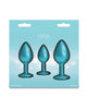 Load image into Gallery viewer, Rear Assets 3 Piece Trainer Kit Teal Gem Iridescent Chrome Plugs
