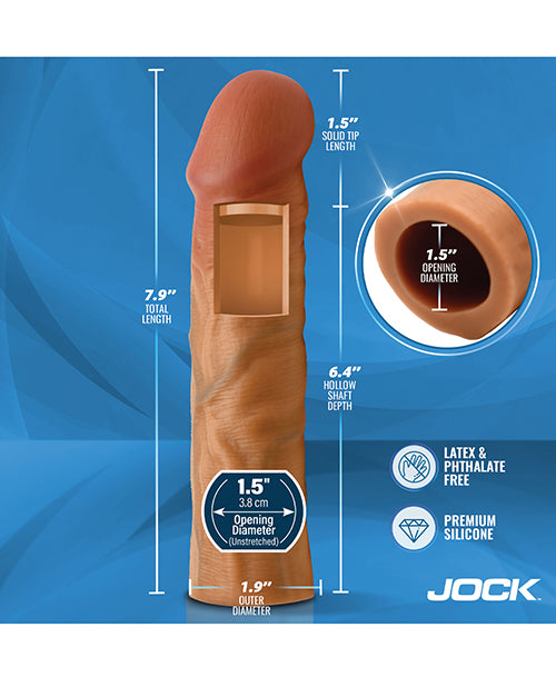 Curve Toys Jock Enhancers 1.5" Silicone Penis Extension Sleeve - Medium