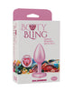 Lataa kuva gallerian katseluohjelmaan, Booty Bling Jeweled Metal Butt Plug Small Pink Tapered Tip With Slim Stem
