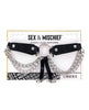 Load image into Gallery viewer, Sex And Mischief Chain Lace Garters With Center Ring And Draped Chains
