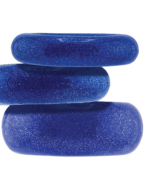 Oxballs Cockpack Multi Design 3 Pack Cockrings Blue Fire