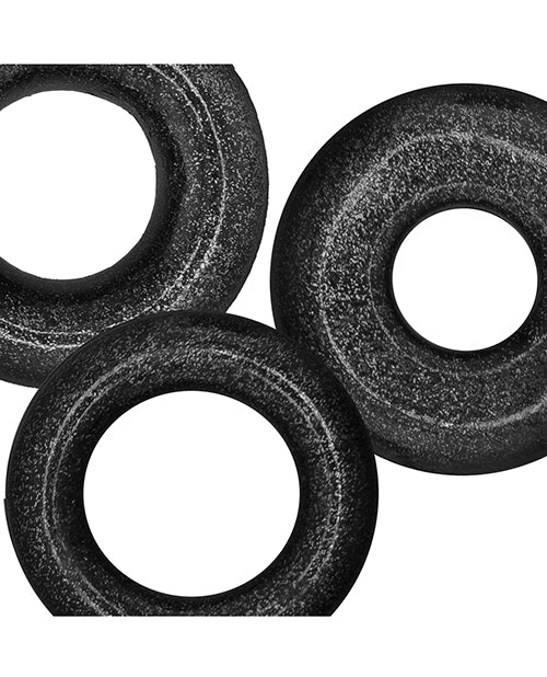 Oxballs Cockpack Multi Design Three Pack Cockrings Black Mica