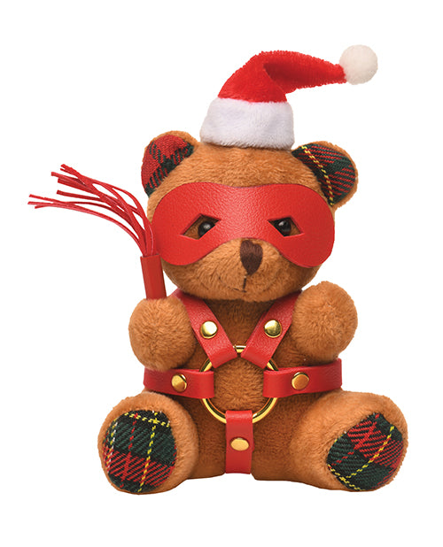 Load image into Gallery viewer, Master Series Holiday Bondage Teddy Bear Keychain Brown
