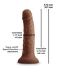 Load image into Gallery viewer, Colours Pleasures 7 Inch Rechargeable Silicone Vibrating Dong Brown
