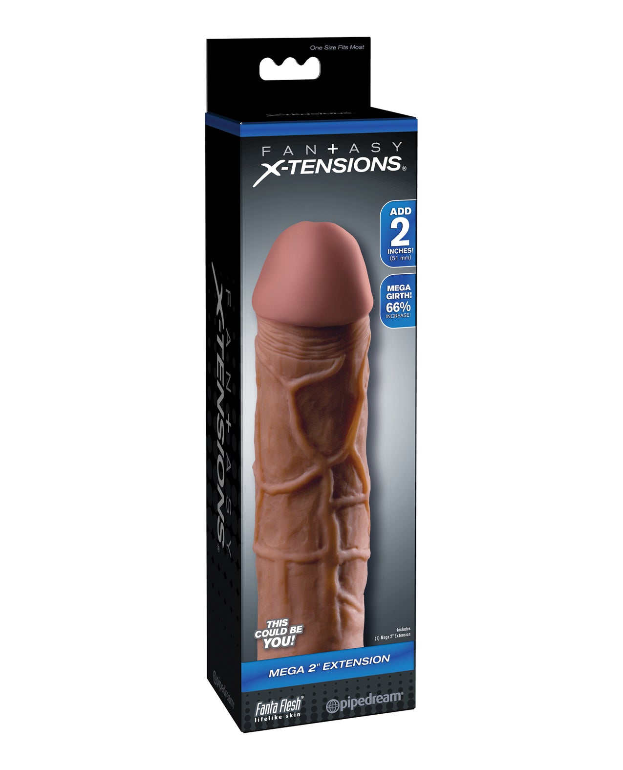 Fantasy X Tensions Mega Two Inch Extension Brown Premium