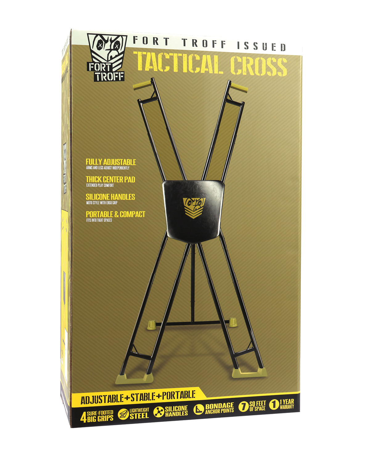 Fort Troff Tactical Cross Lightweight Steel Adjustable With Thick Cushion Pad