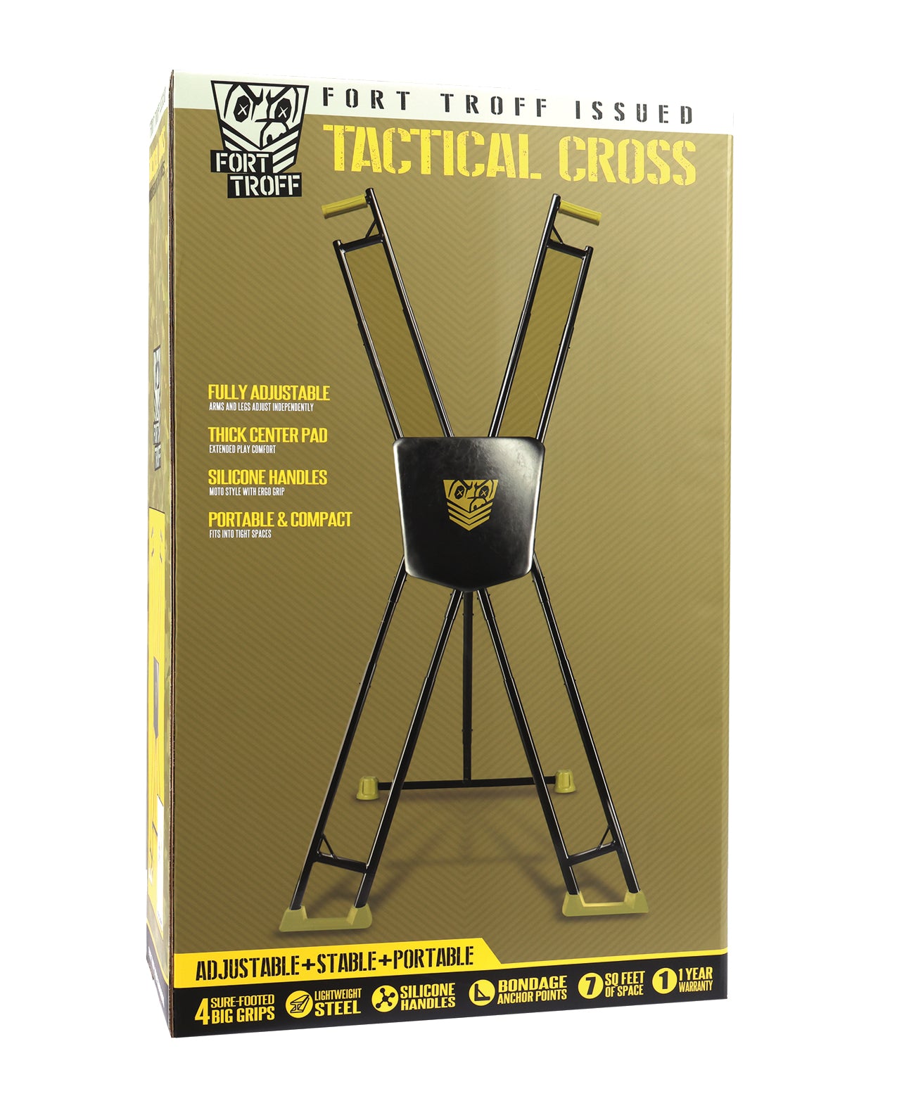 Croix tactique Fort Troff légère en acier réglable avec coussin épais