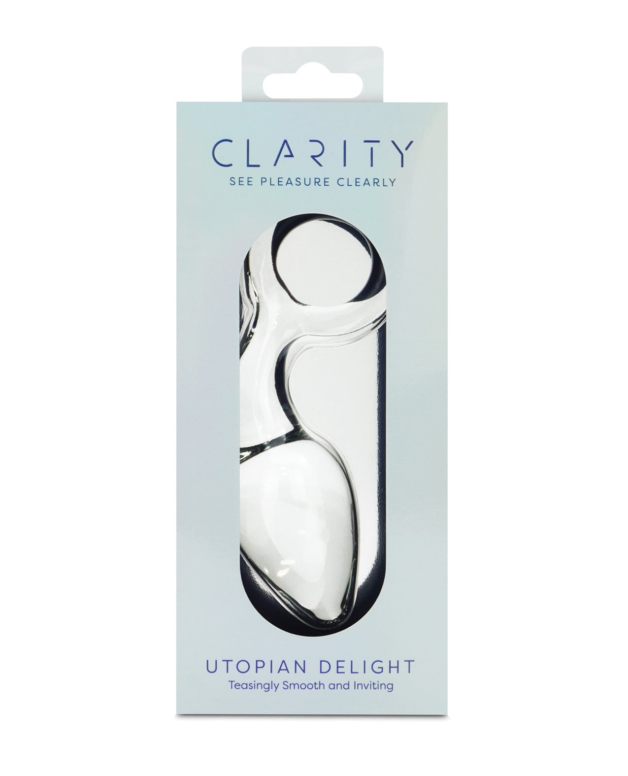 Dop anal din sticlă netedă Clarity Utopian Delight, 3.5 Inch