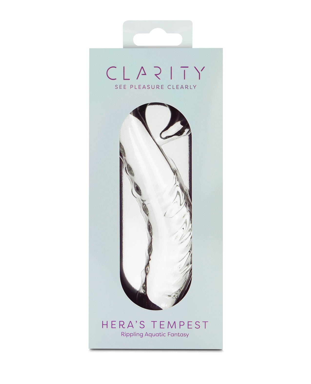 Dildo din sticlă Heras Tempest de 5.5 Inch, cu mâner rotund, din sticlă borosilicată
