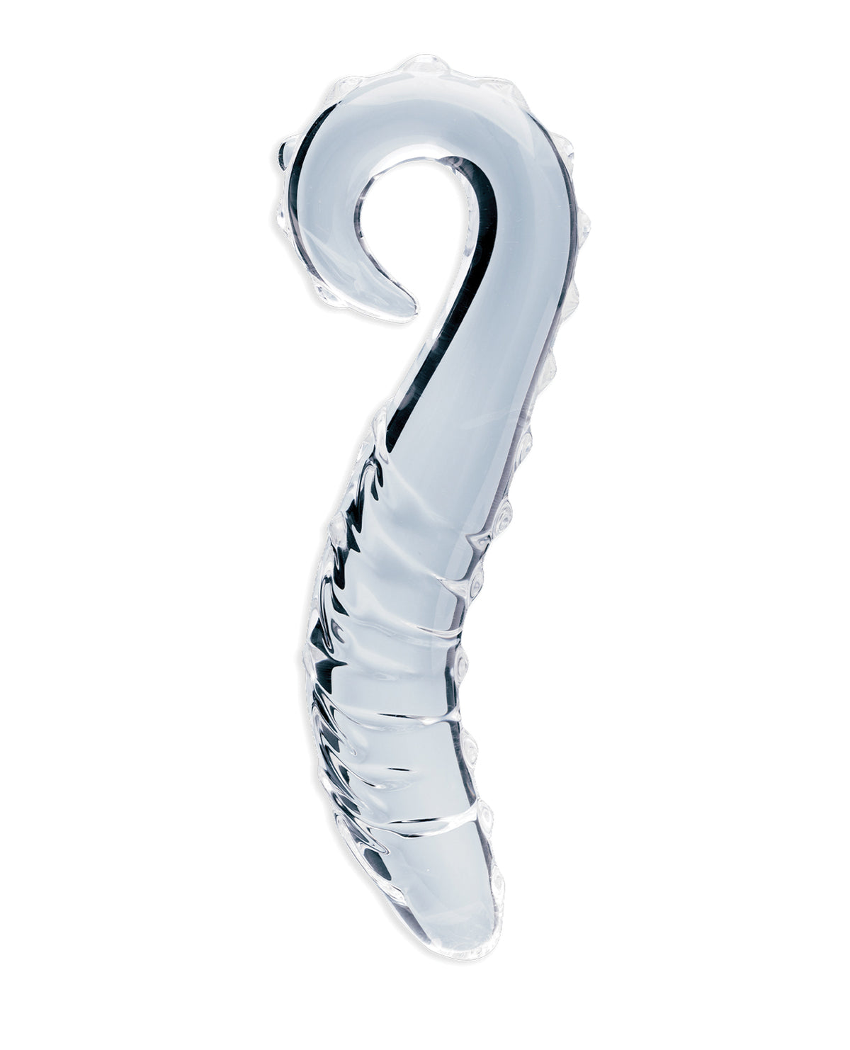Dildo din sticlă Heras Tempest de 5.5 Inch, cu mâner rotund, din sticlă borosilicată