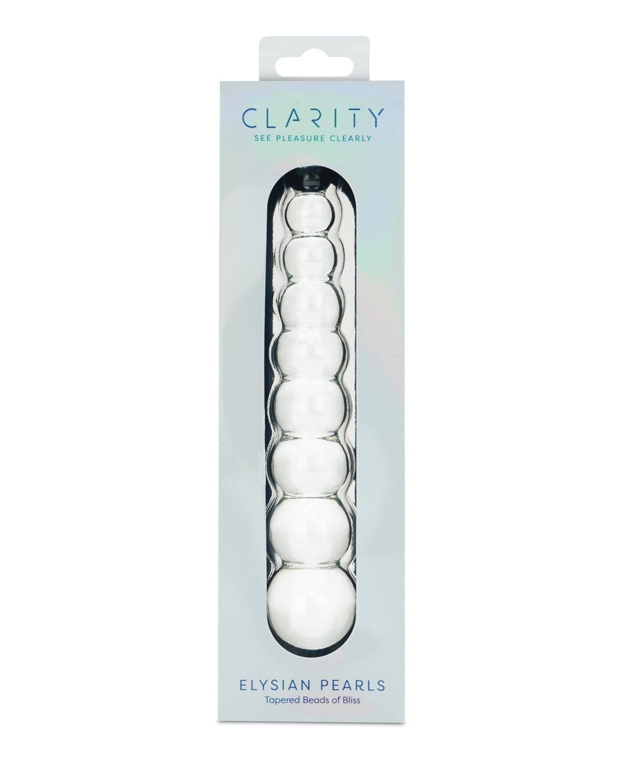 Dildo de vidro borossilicato com contas, soprado à mão, Elysian Pearls