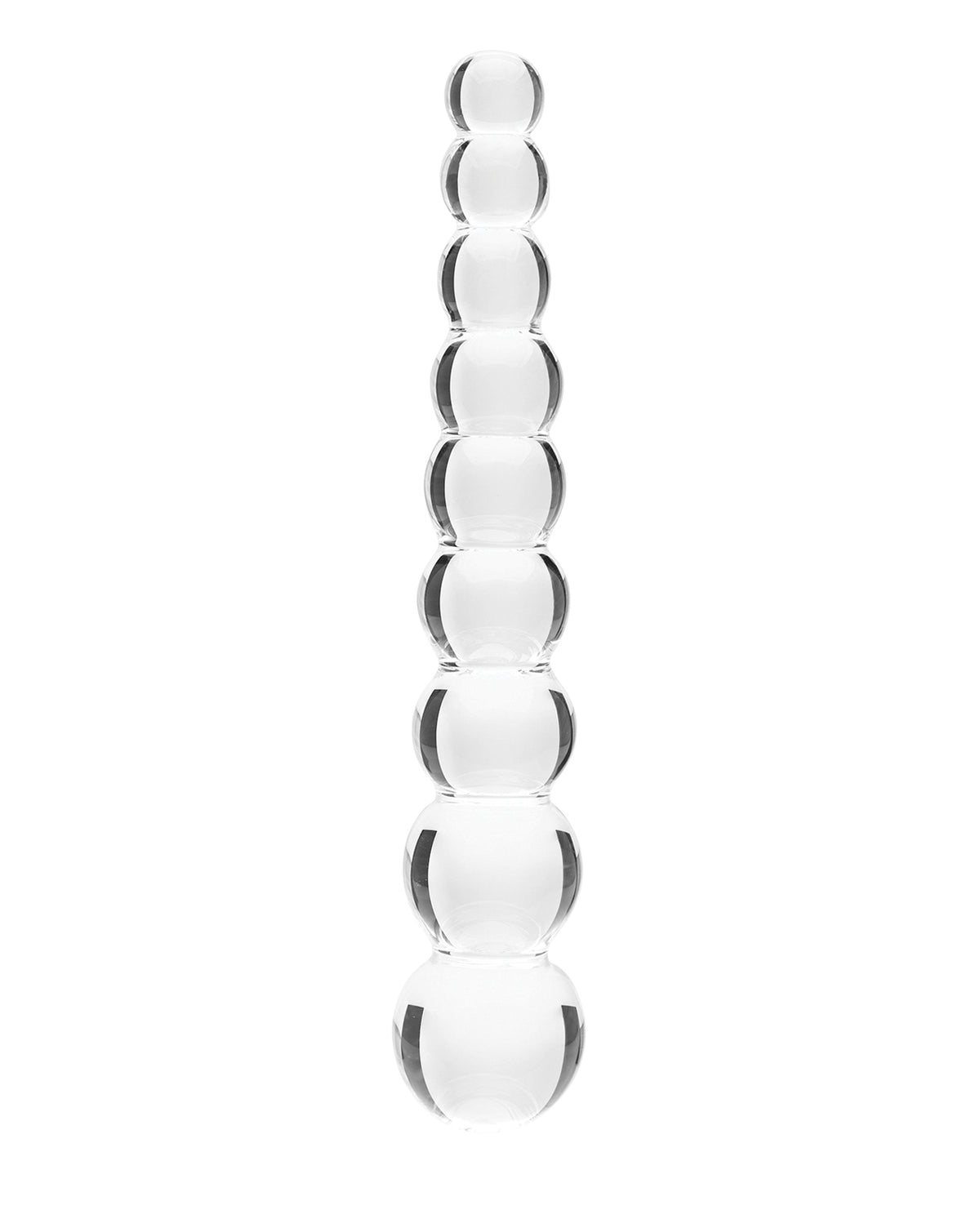 Dildo de vidro borossilicato com contas, soprado à mão, Elysian Pearls