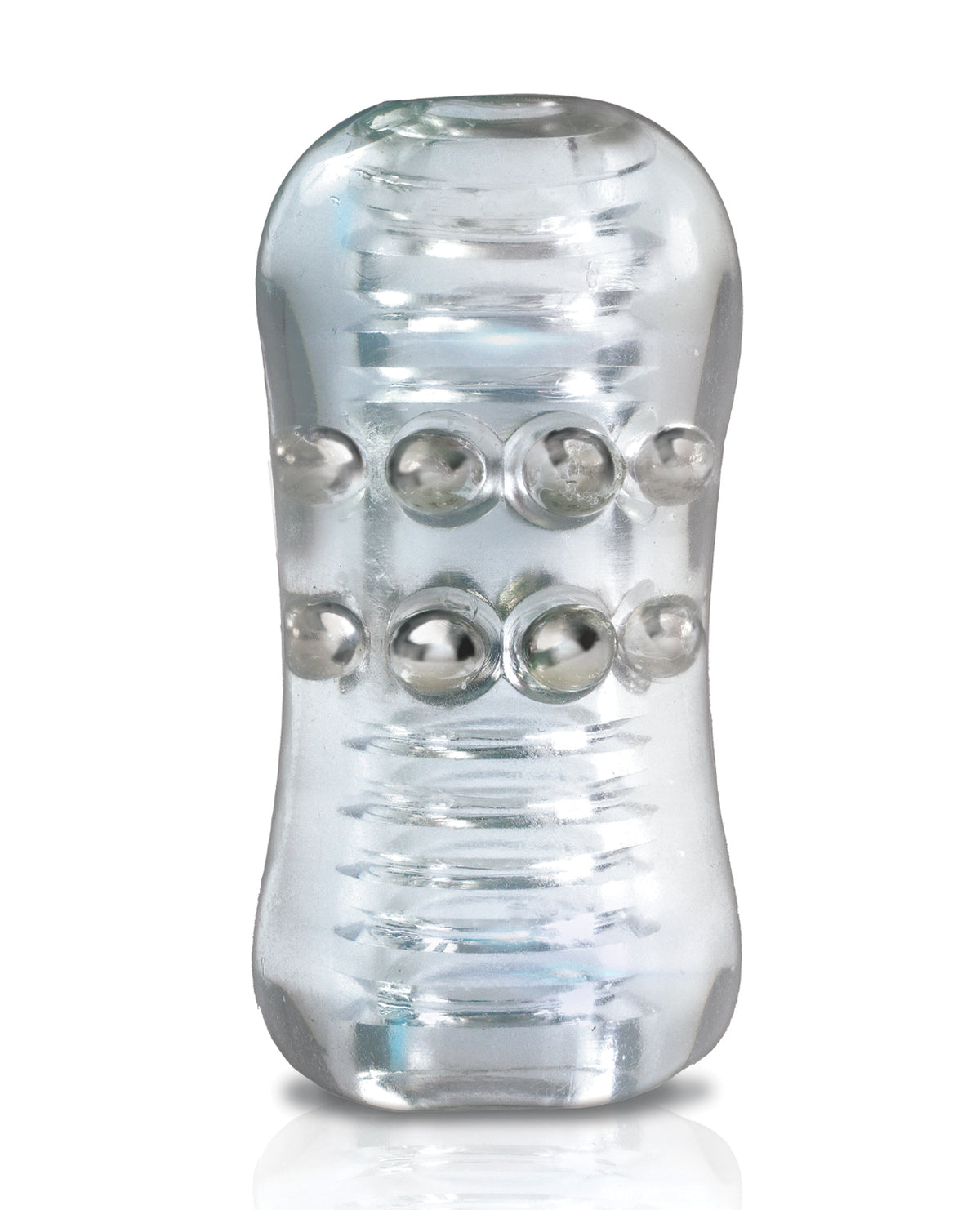 MSTR B8 Head Banger Beaded Clear View Stroker Transparent TPE