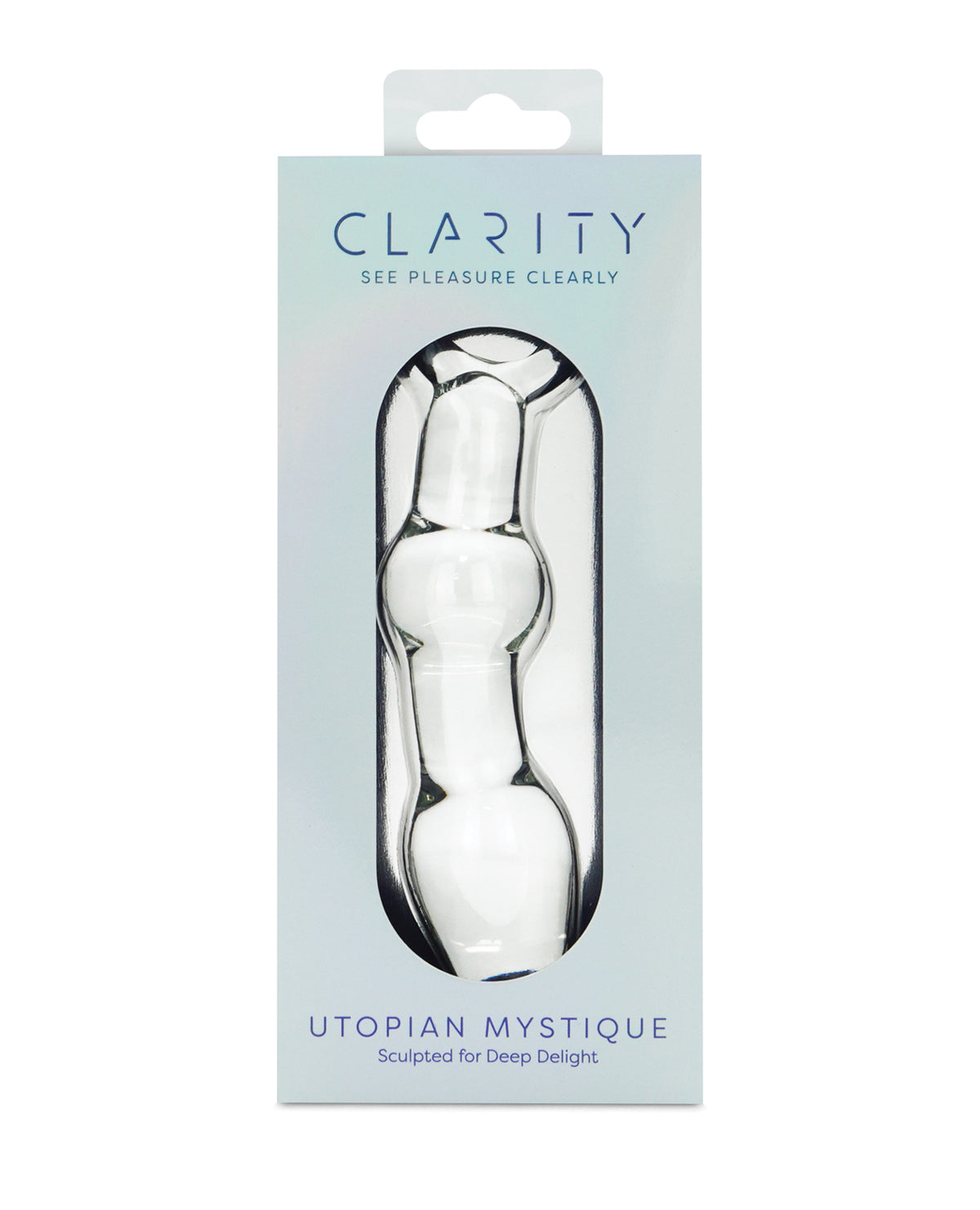 Utopian Mystique Ribbed Glass Anal Dildo 5.2 Inch Borosilicate