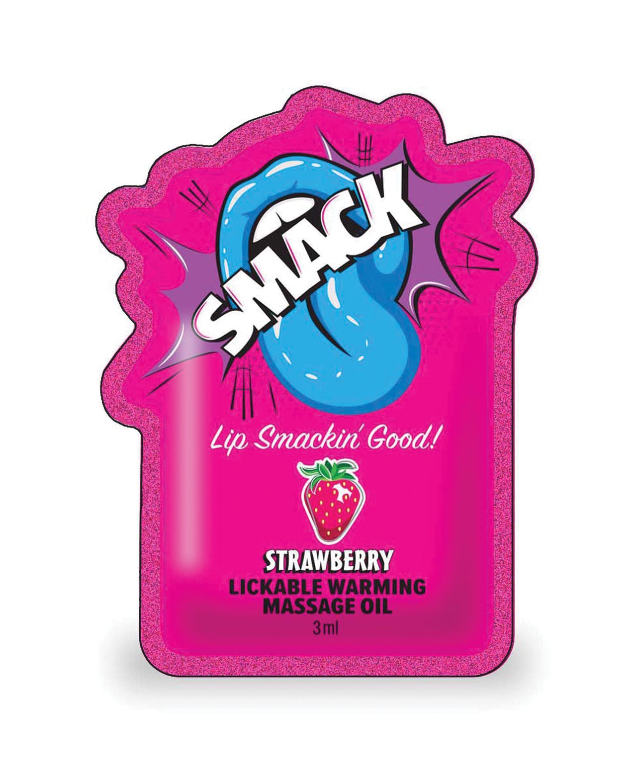 Smack Sensual Lickable Warming Massage Oil Strawberry 3ml Pouch