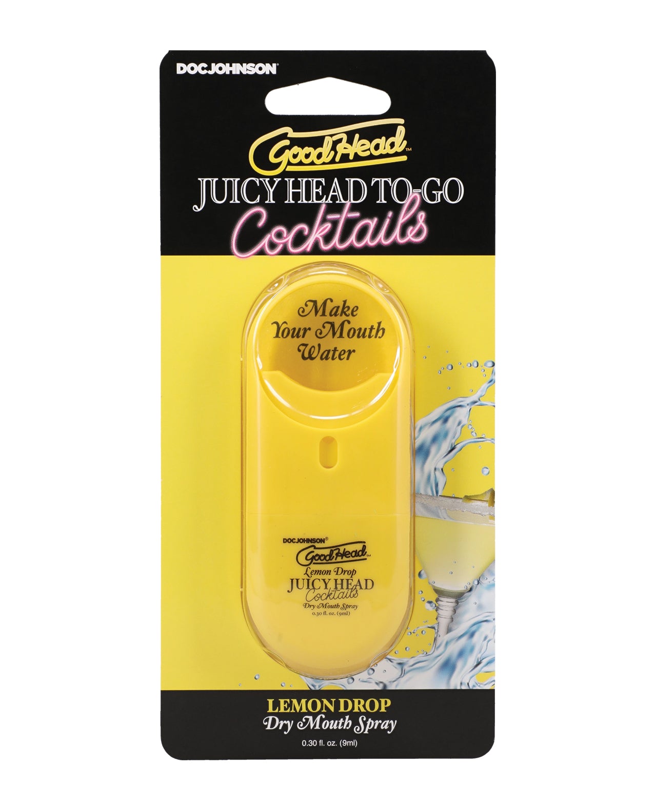 Spray GoodHead pentru gură uscată, pentru hidratare în timpul sexului oral, aromă Lemon Drop