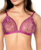 Charger l'image dans la visionneuse de la galerie, Ensemble deux pièces rose avec haut triangulaire et culotte en dentelle transparente, réglable
