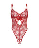 Carregar imagem no visualizador da Galeria, Body Mariah bordô, de tule transparente bordado, com aro e decote profundo
