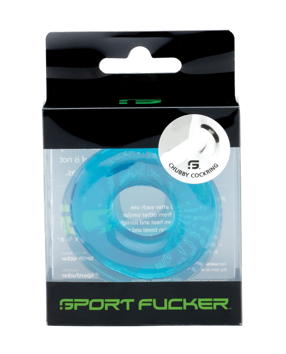 Ice Blue Monster TPE Stretchy Cock Ring Heavy Duty Extra Thick