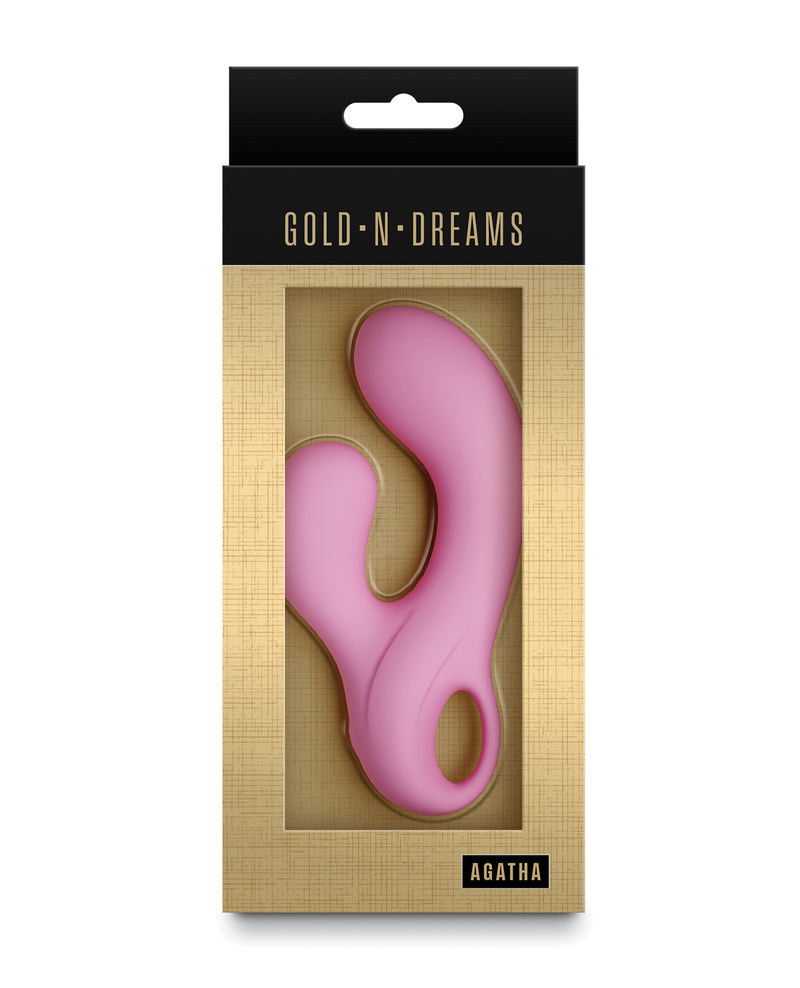 Load image into Gallery viewer, Agatha Rose Quartz Silicone Vibrating Rabbit Petite Seven Functions Waterproof
