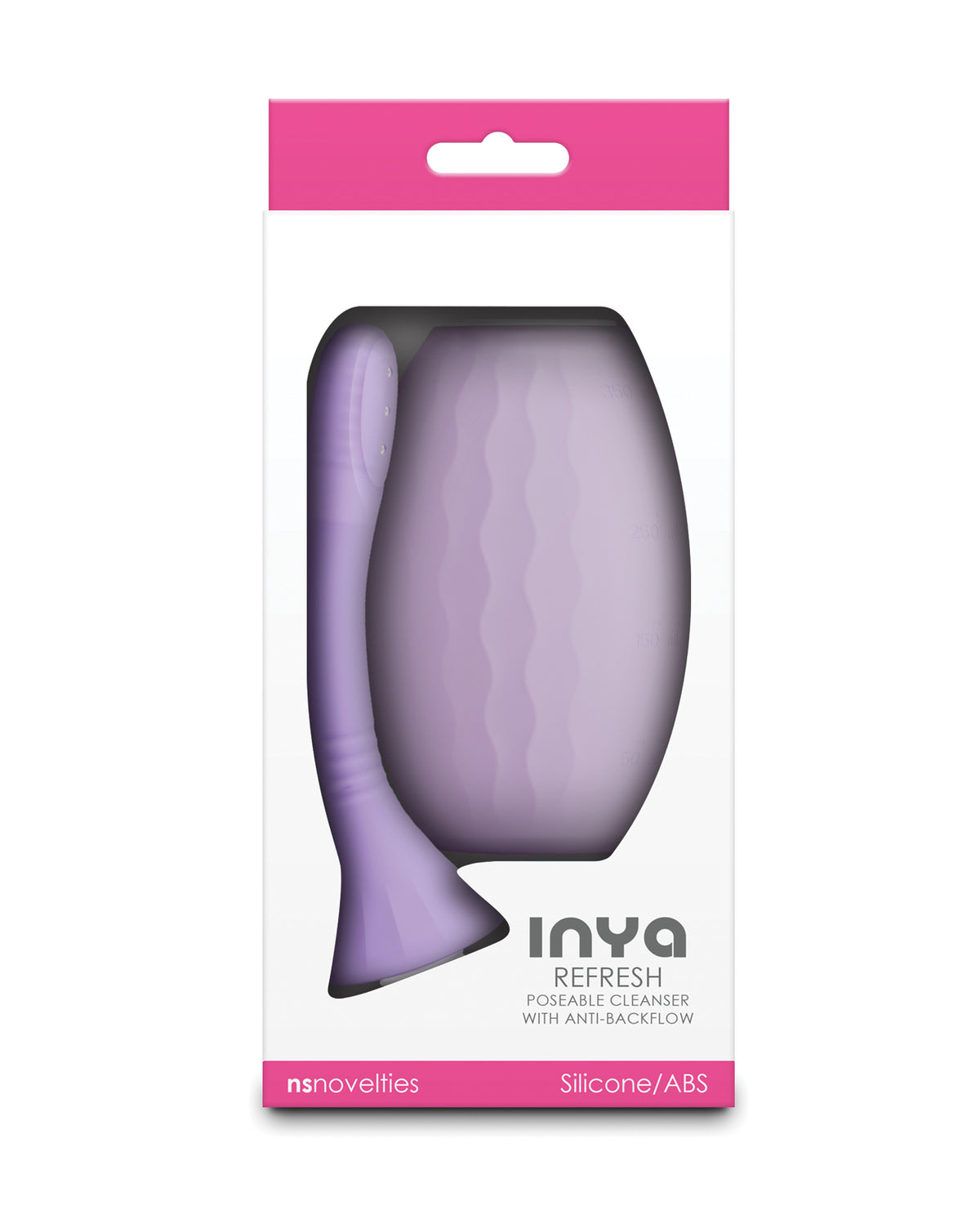 Dispositivo per l'igiene intima Inya Refresh con bulbo viola anti-riflusso