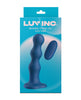 Cargue la imagen en el visor de la galería, Vibrador de silicona con correa, cuentas texturizadas y base en forma de corazón Luv Inc
