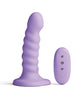 Cargue la imagen en el visor de la galería, Dildo vibrador recargable Colours con base de ventosa acanalada, morado
