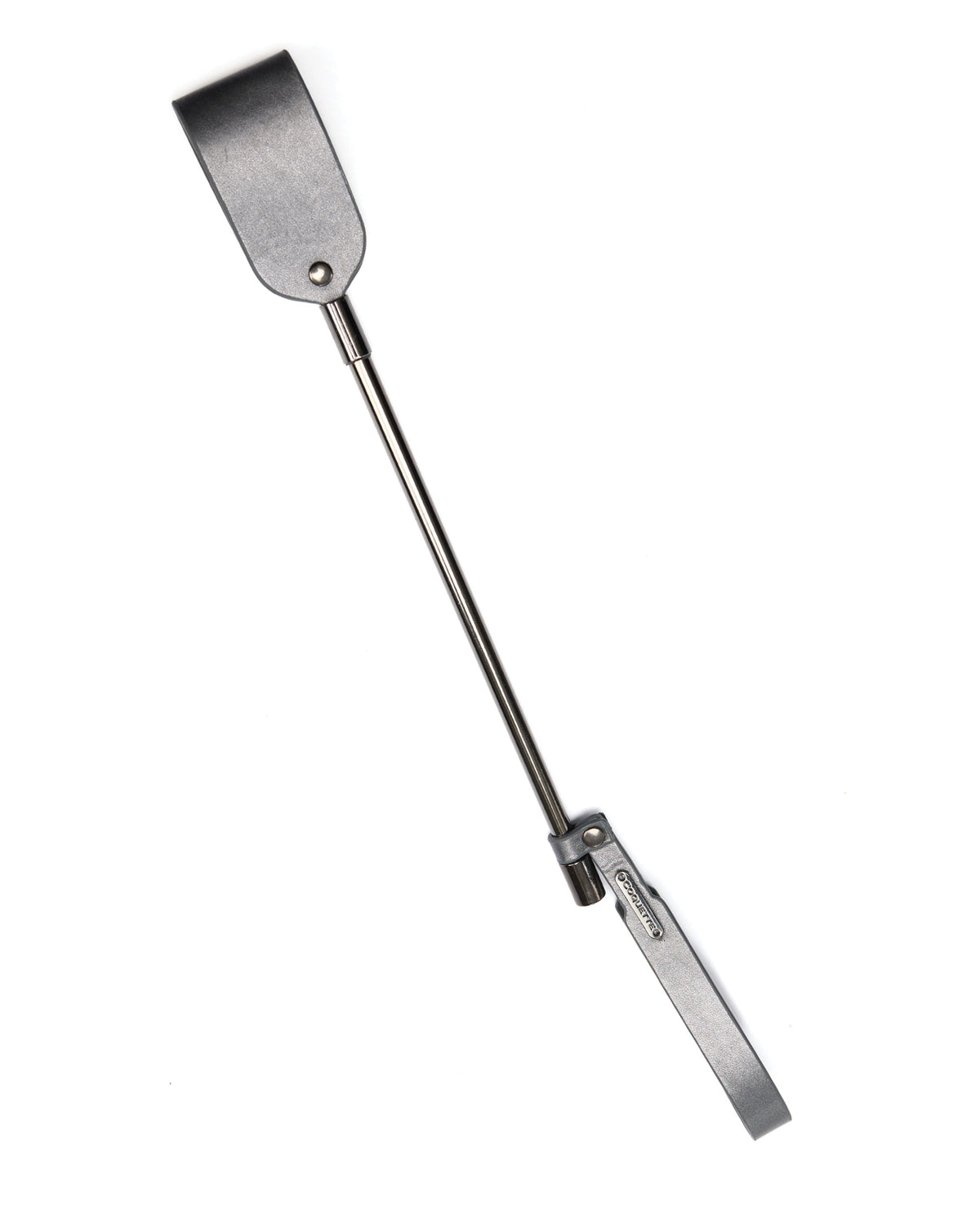 Pleasure Collection Gunmetal Mini Crop Accessory With Wrist Strap And Comfort