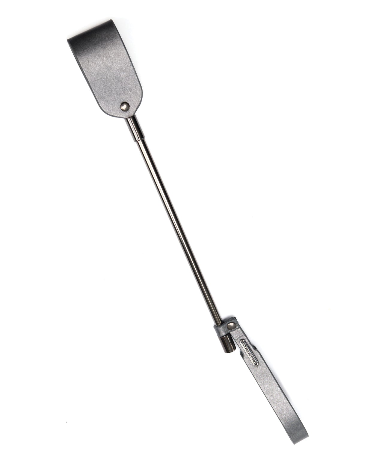Pleasure Collection Gunmetal Mini Crop Accessory With Wrist Strap And Comfort