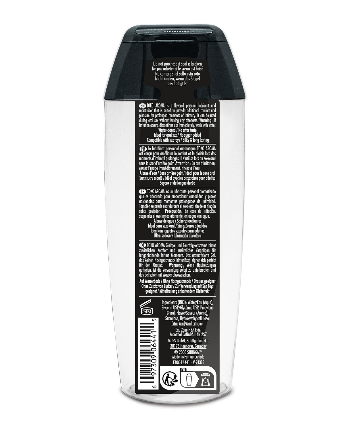 Shunga Toko アロマ 長時間持続 水性潤滑剤 ラズベリー味 5.5 Oz