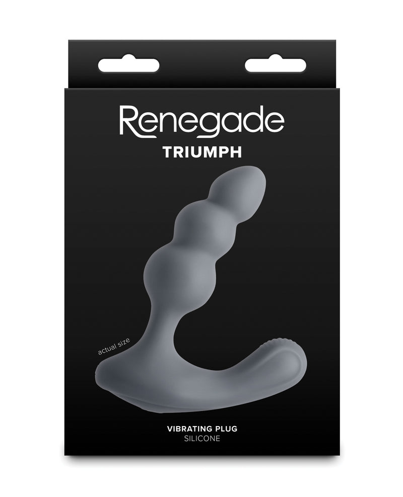 Cargue la imagen en el visor de la galería, Masajeador de próstata vibrador Renegade Triumph, resistente al agua, de silicona con cuentas

