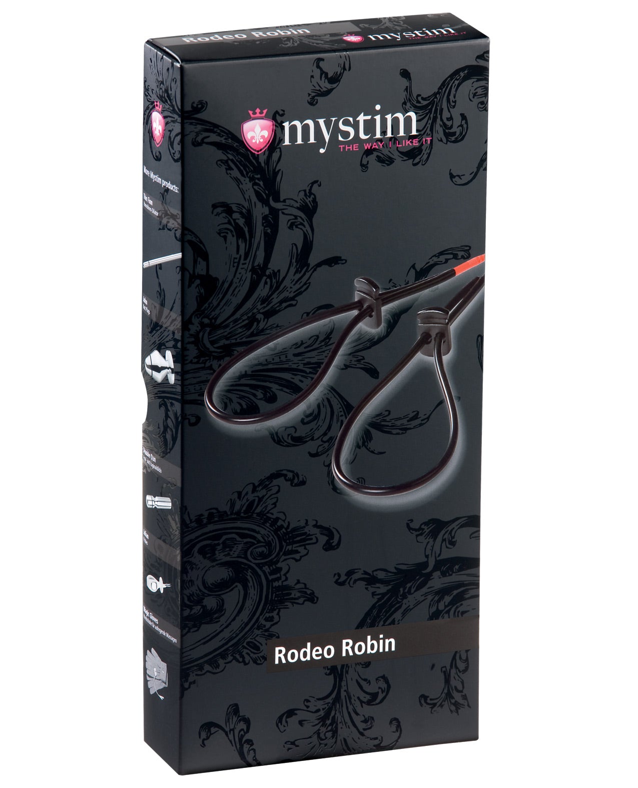 Mystim Rodeo Robin Penis And Testicle Strap Set Black