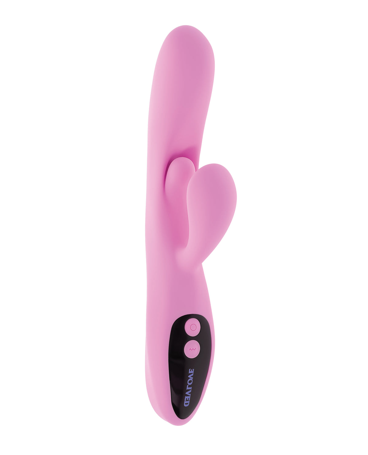Estimulador de clítoris y punto G con vibración y empuje Evolved Push The Button, rosa