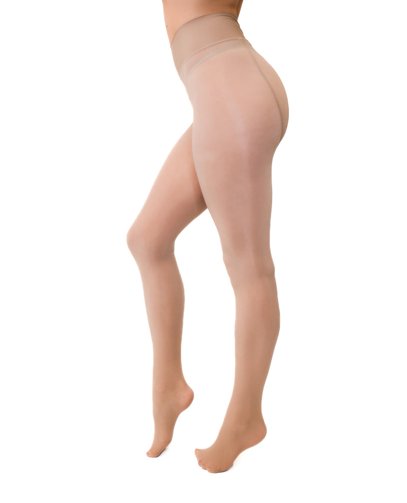 Load image into Gallery viewer, Kixies Strong Silky Nude Tights L/XL Plus Size All Day Comfort
