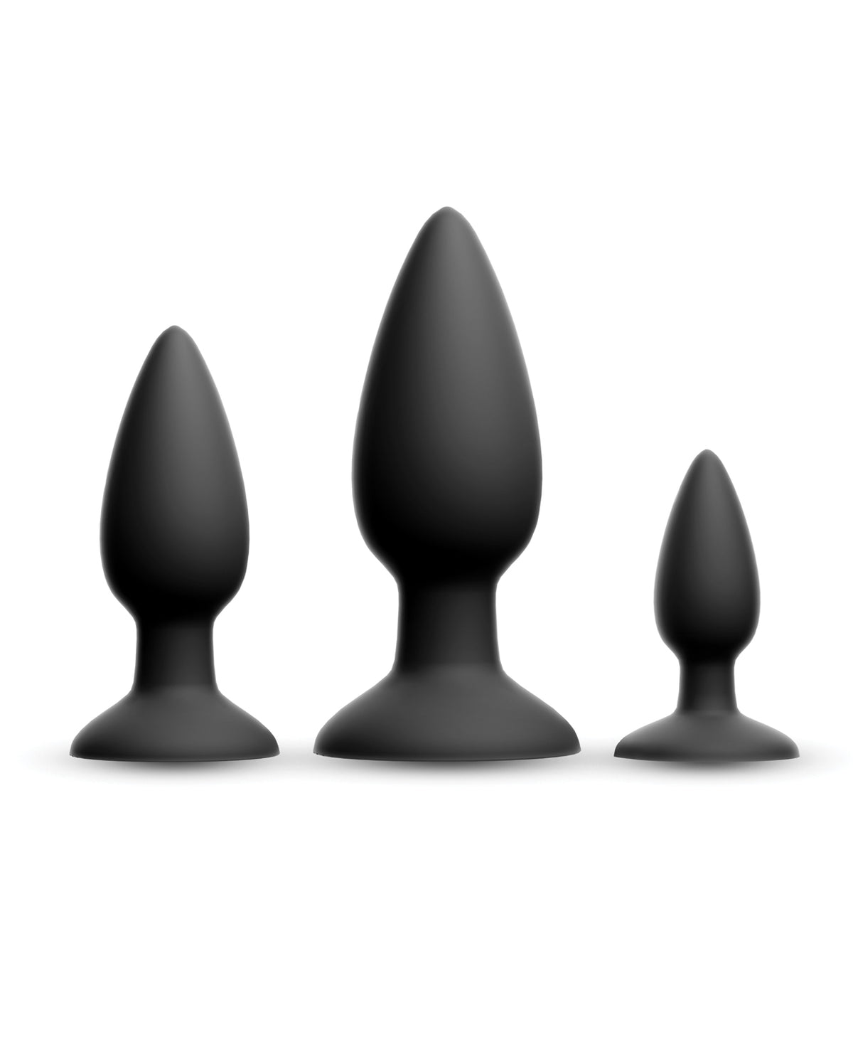 Kit Renegade Triple Strike noir en silicone, ensemble de plugs anaux pour l'entraînement
