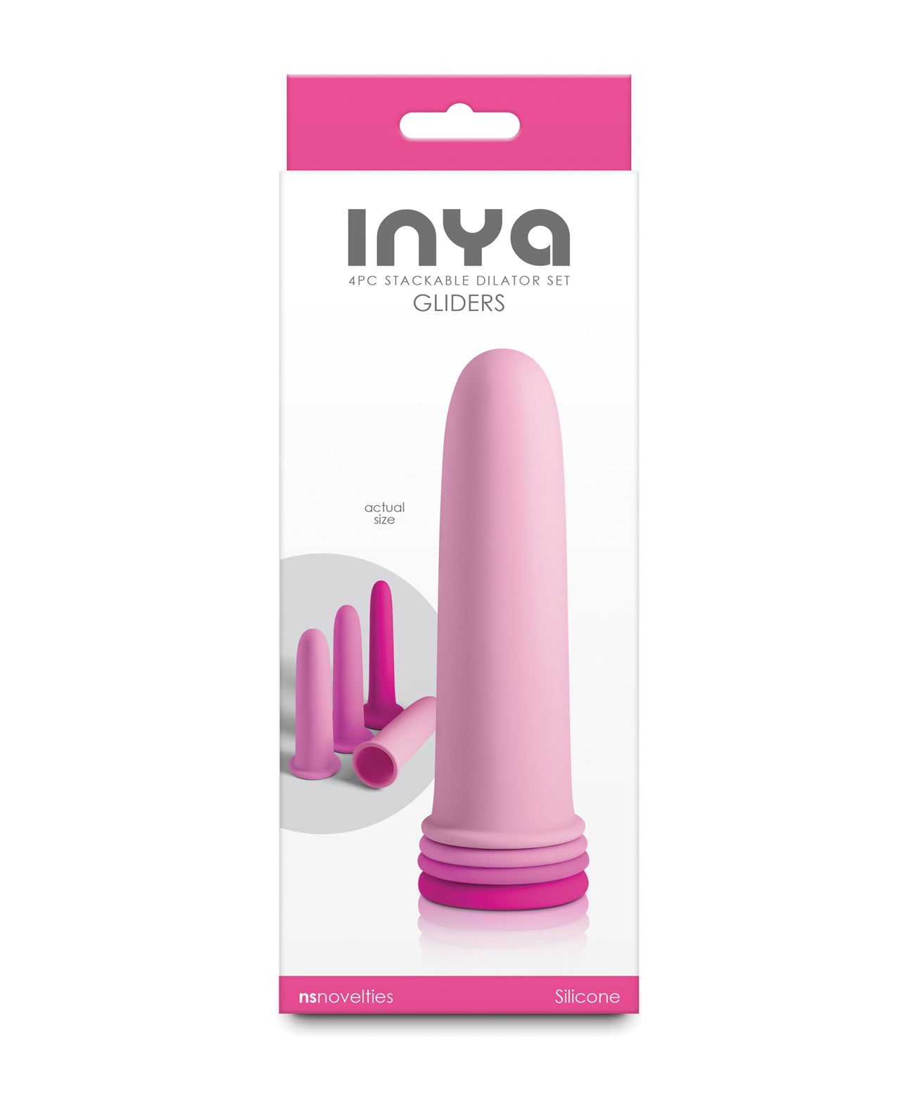Inya Gliders 4個セット シリコン 拡張器 スタッカブルスリーブ付き