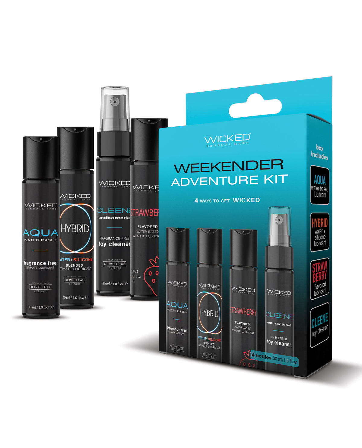 Kit para viaje Wicked Sensual Care - frascos de 1 oz