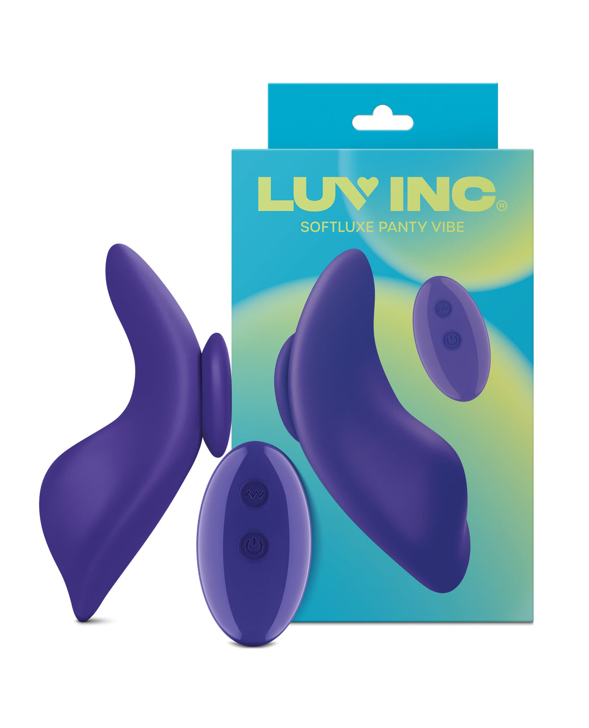 Vibrador de bragas magnético portátil Luv Inc Softluxe de silicona para el placer, morado